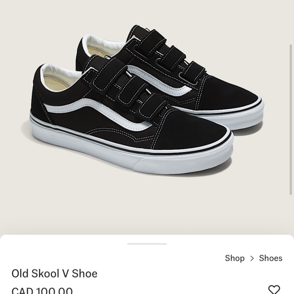 Vans Velcro Old Skool size 7.5W/6M